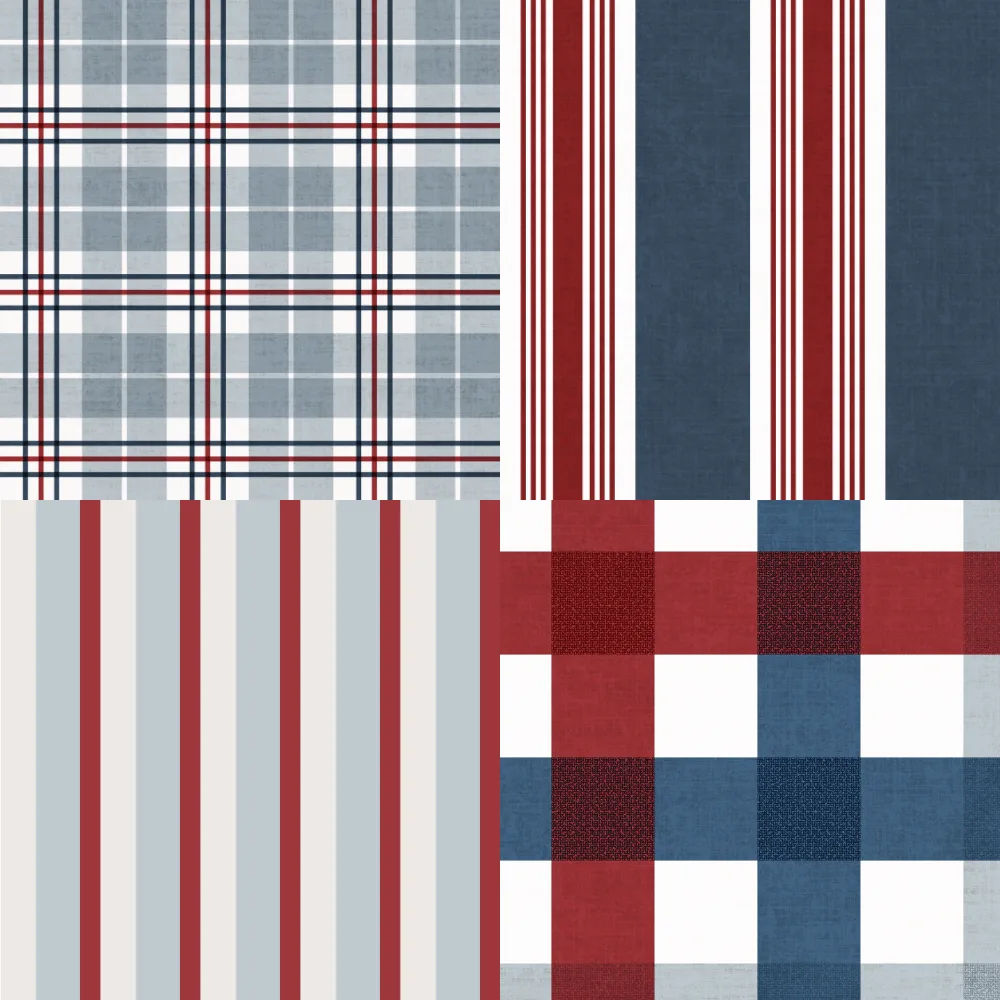A grid of 4 Americana designs from softly_studio