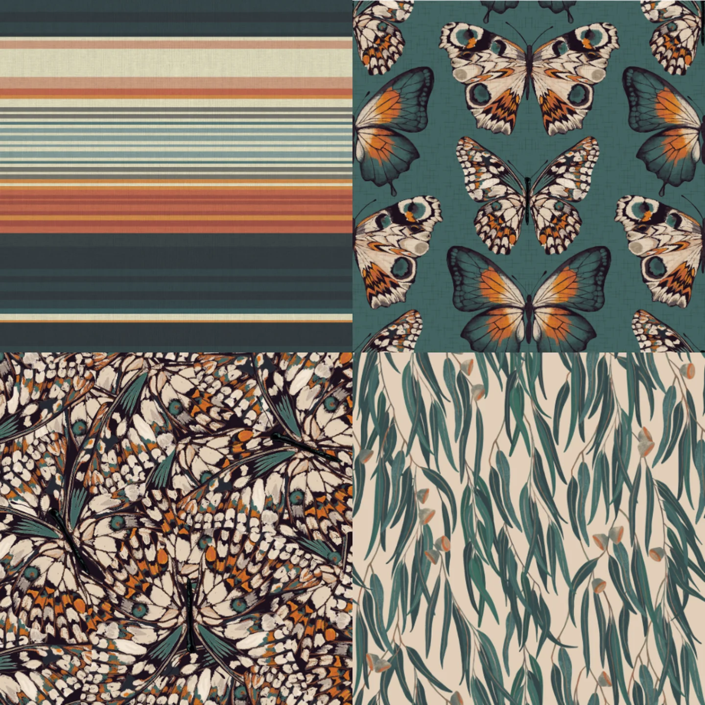 A grid of 4 boho designs from mint_tulips