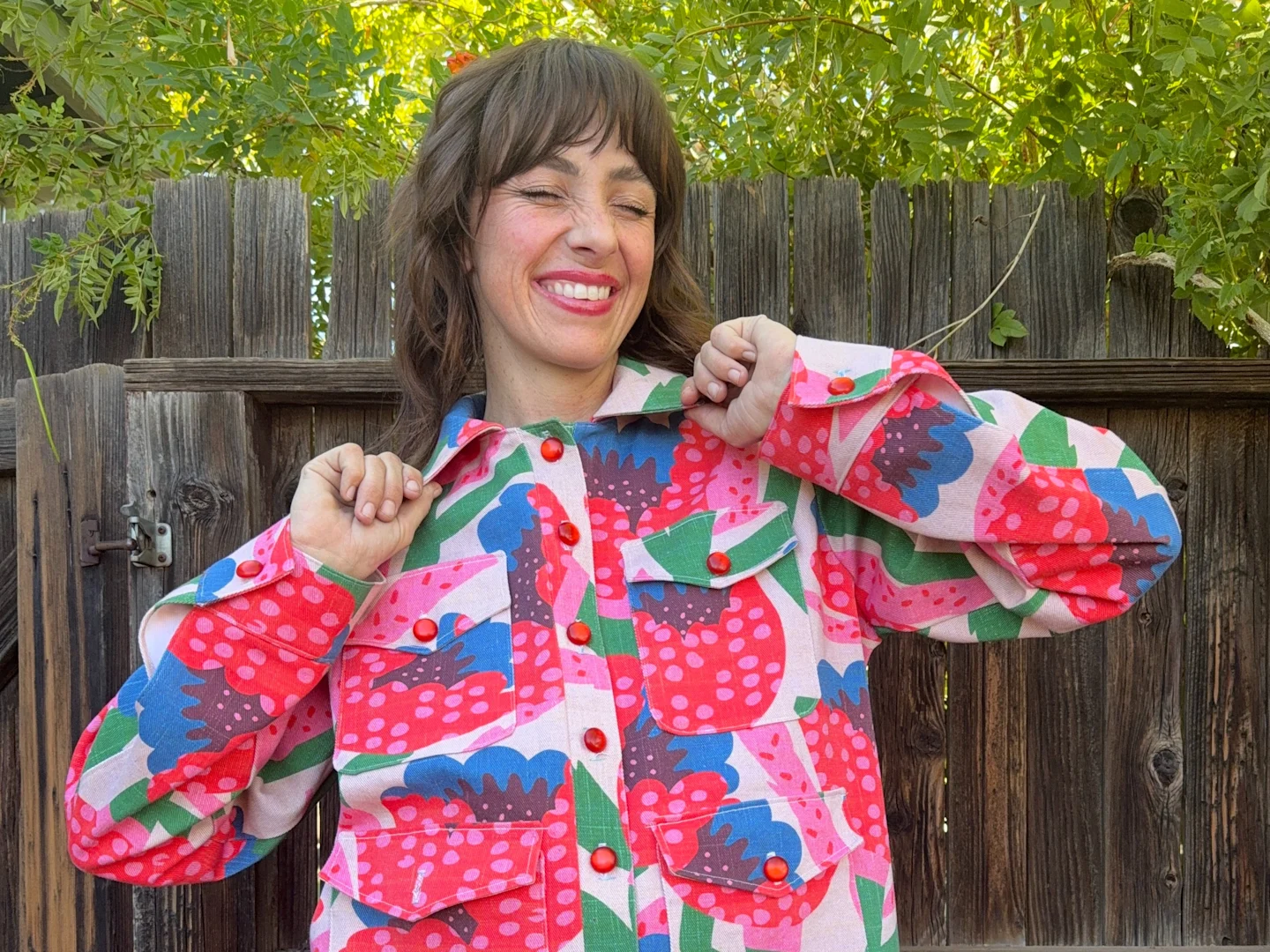 Kelsey Garner in her bright boho jacket