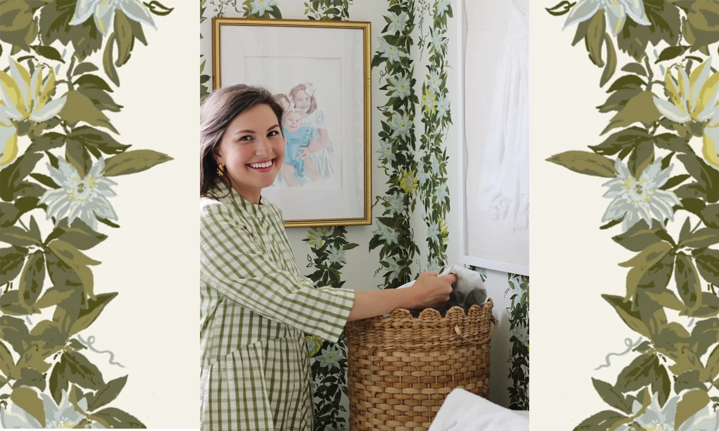 McKenzie Fussel in her newly renovated laundry room.
