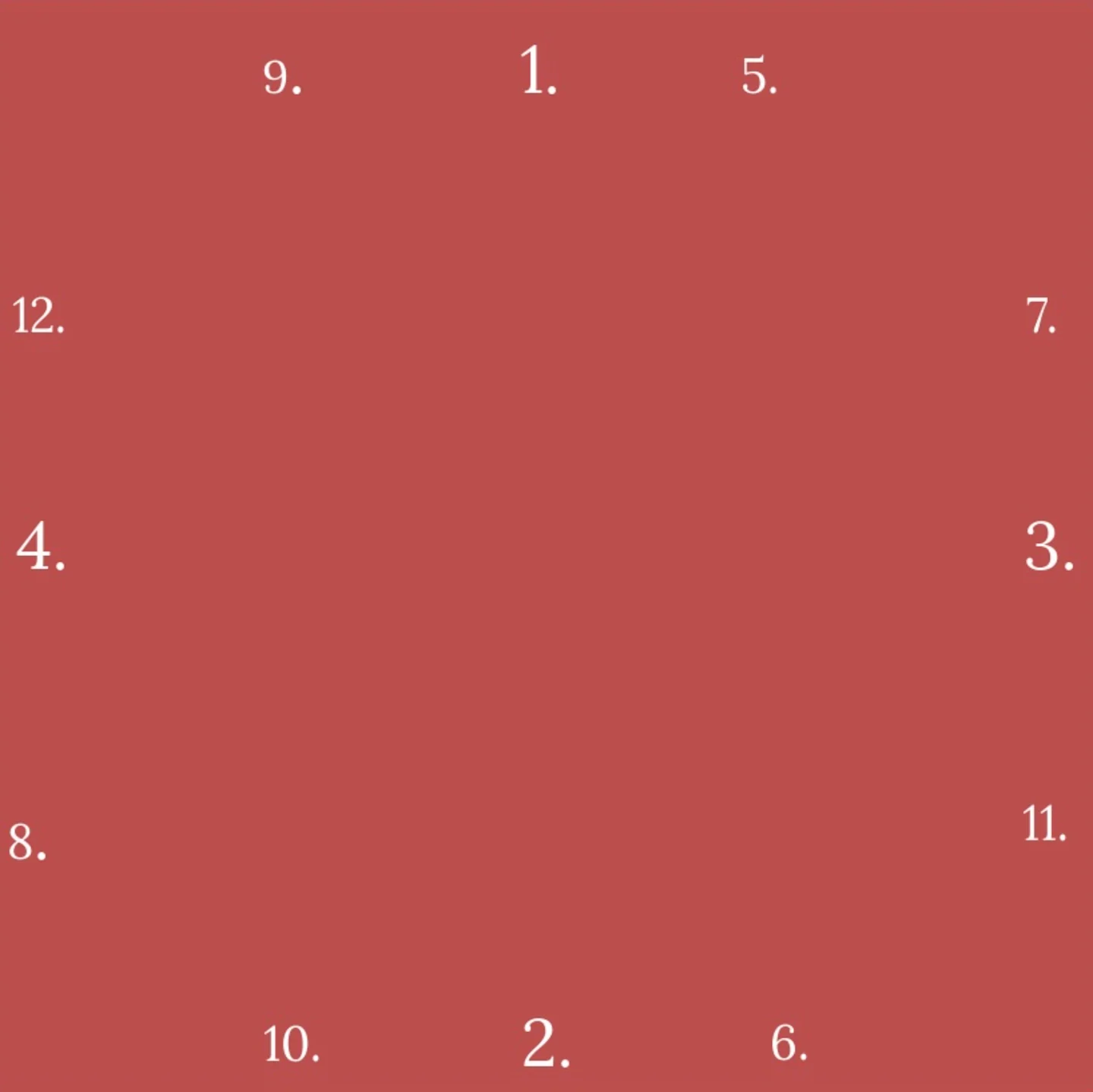 Diagram with numbers marking where to staple down upholstery fabric