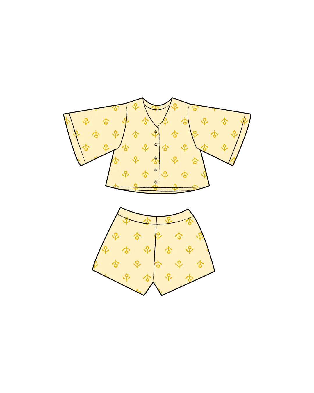 Common Stitch Pipit Loungewear Set Sewing Pattern Mock Up