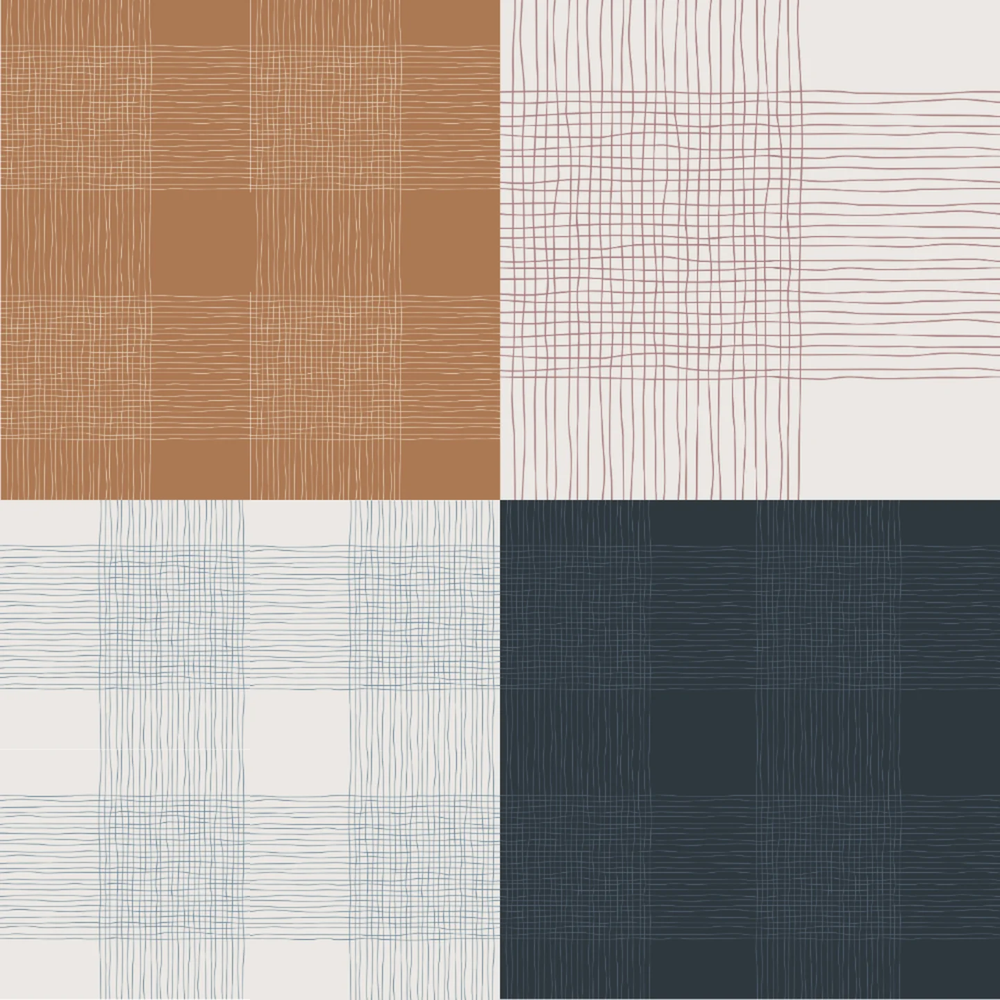 A grid of 4 classic designs by wildspiraldesigns