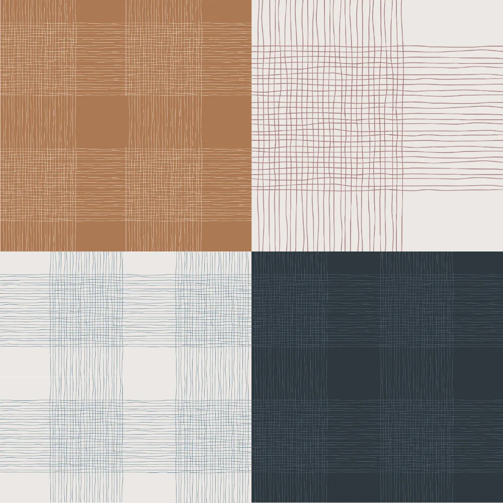 A grid of 4 classic designs by wildspiraldesigns