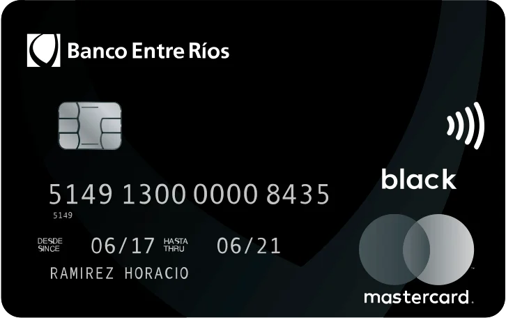 Tarjeta MasterCard Black del Banco Entre Ríos