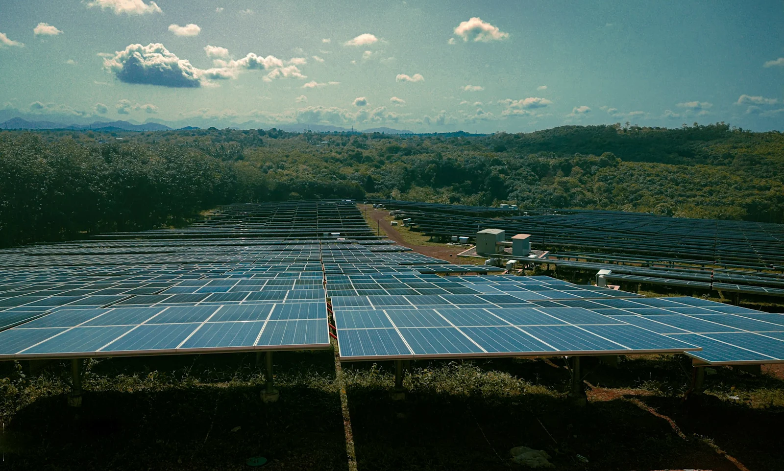 Utility-scale solar. A ₹2.50 PPA signed here arrives at the meter around ₹5.50 once the charge stack is applied.