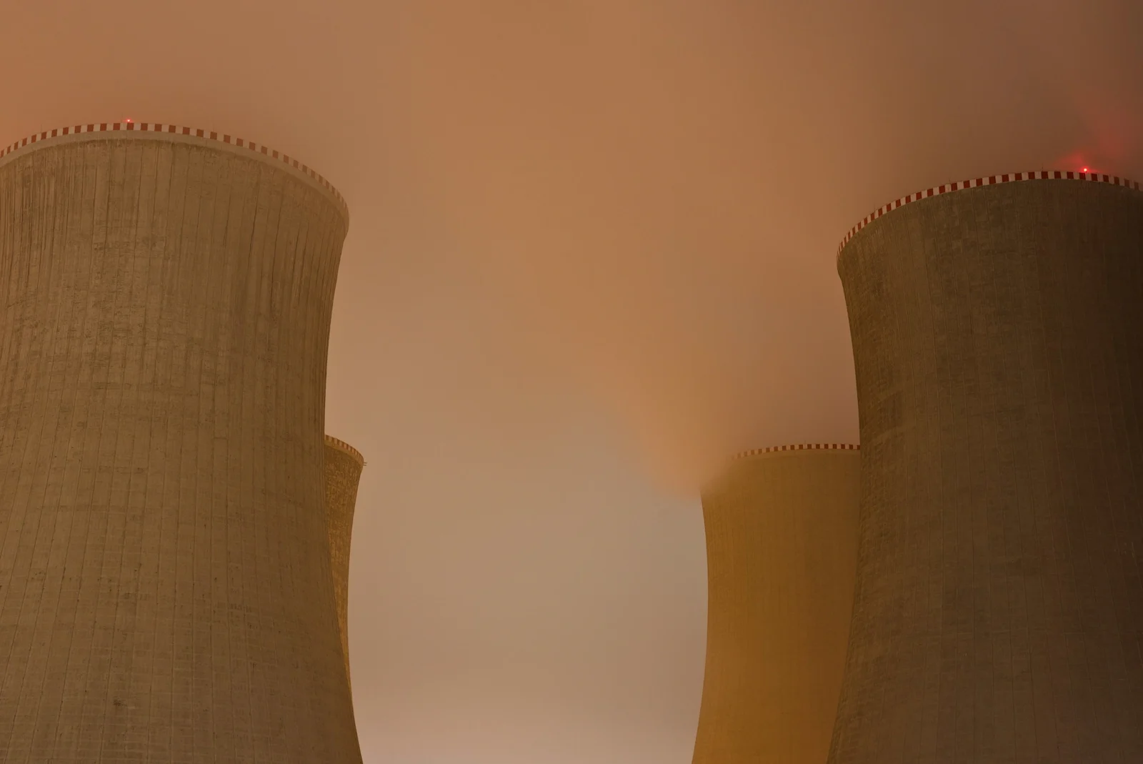 Evaporative cooling towers. Two-thirds of India's installed data centre capacity rejects heat this way.