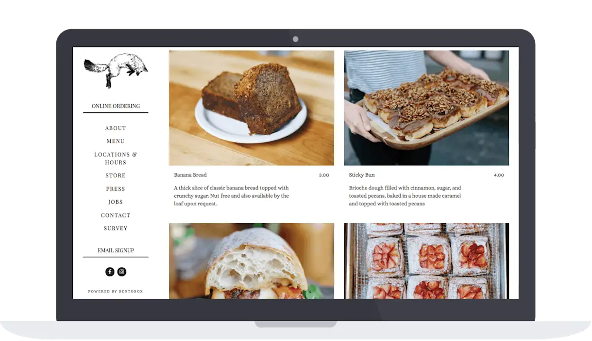 fox in the snow catering store