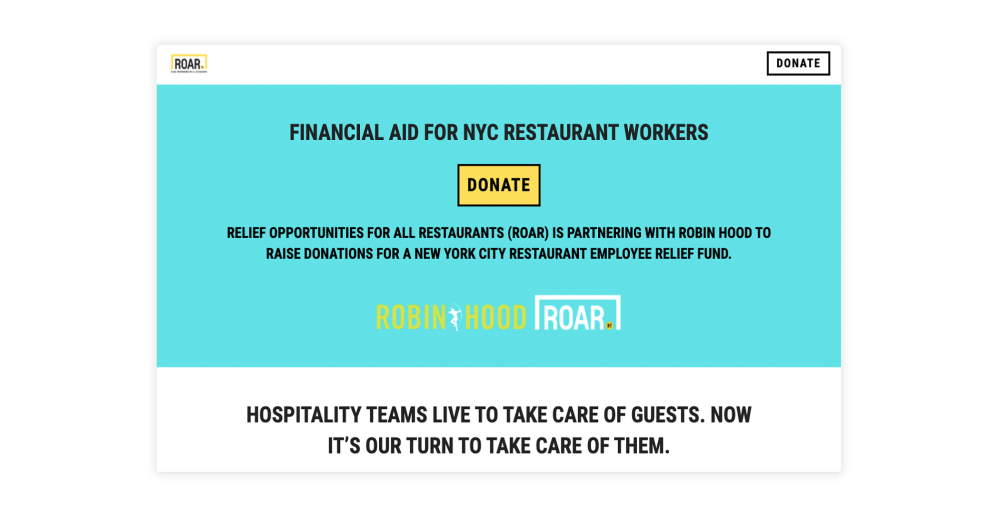 a screenshot of ROAR's website