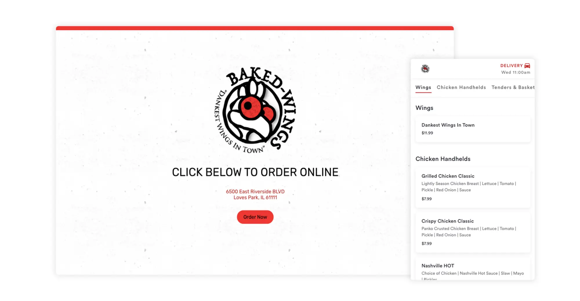 the restaurant website for baked wings