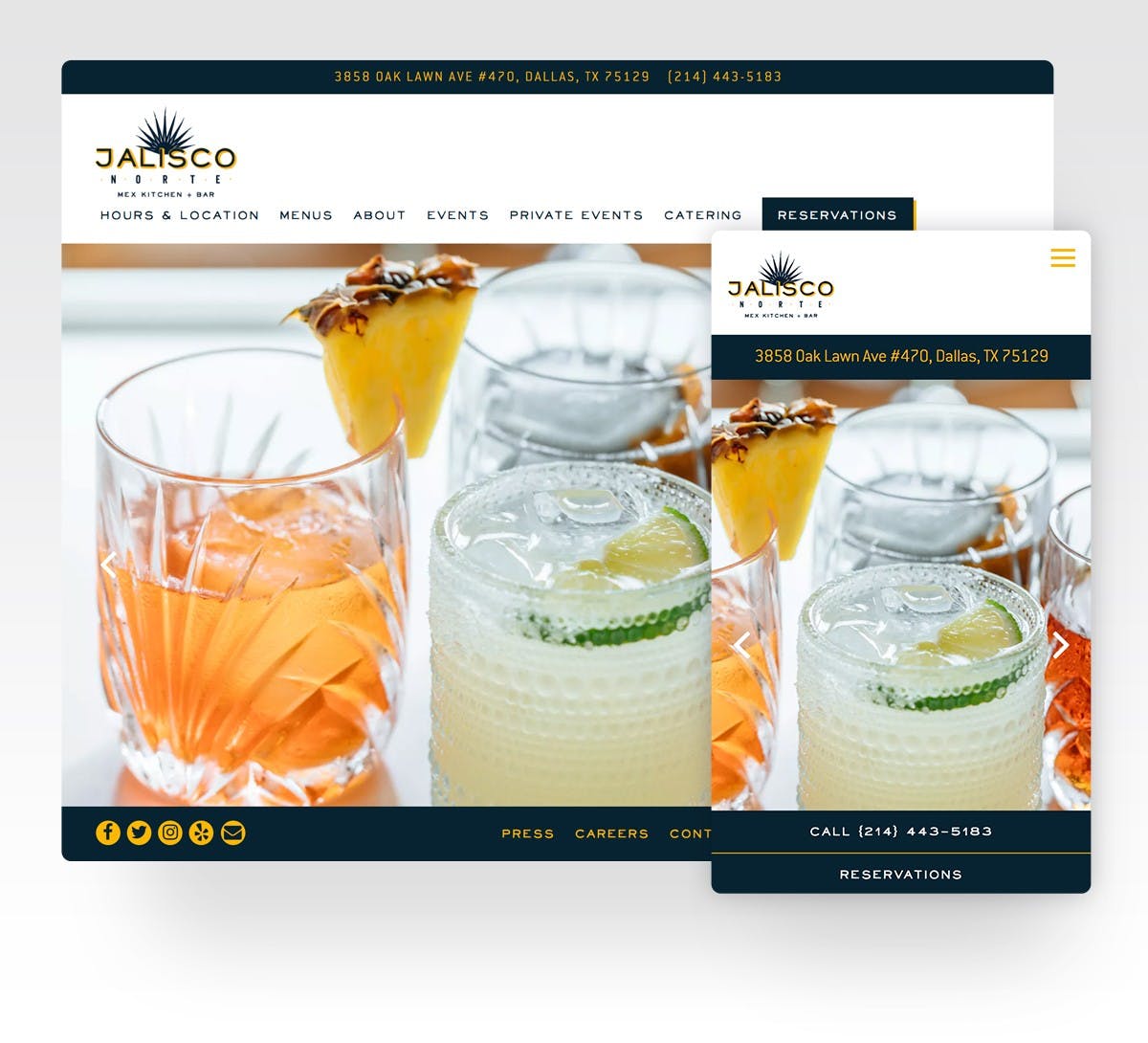 a screenshot of Jalisco Norte's website