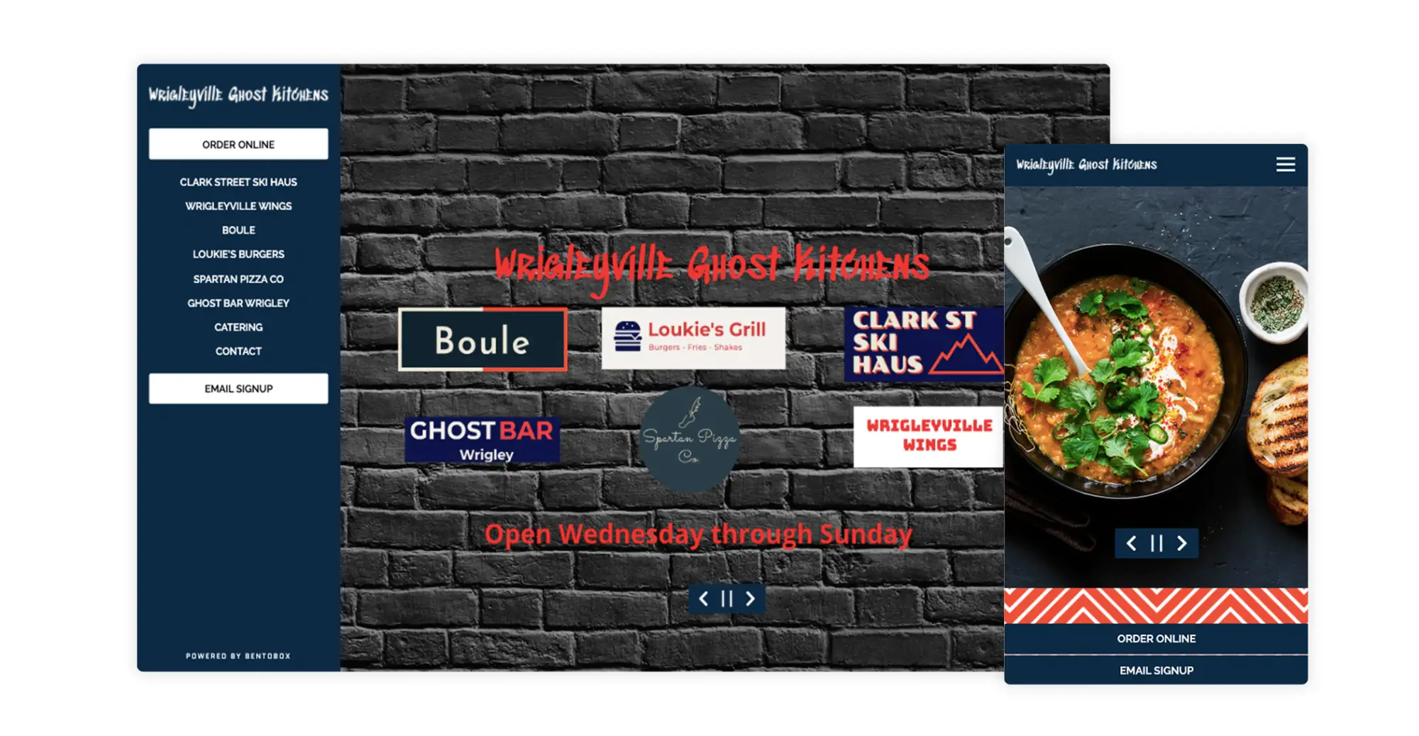 the restaurant website for wrigleyville ghost kitchens