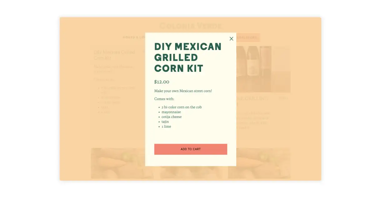 Colonia Verde sells their DIY Mexican Grilled Corn Kit online for pickup and delivery.