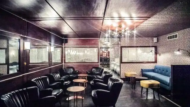 An event room with leather chairs