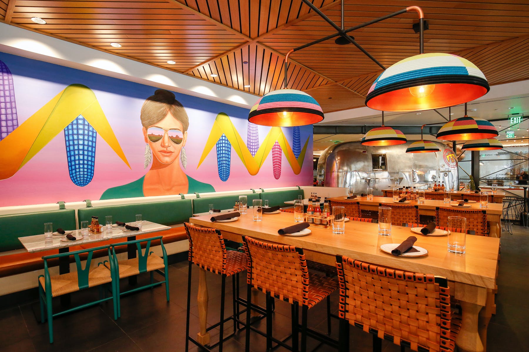 Interior of Denver restaurant.