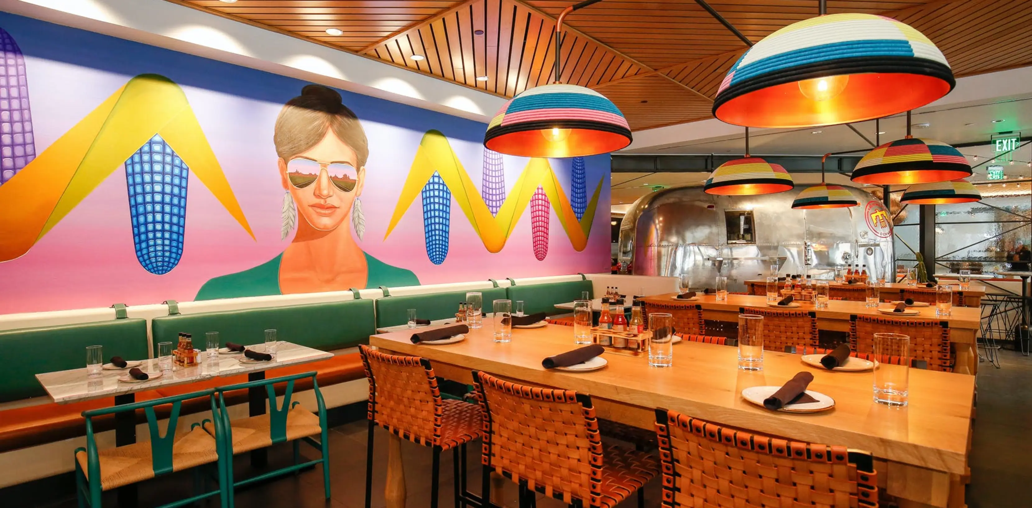 Interior of Denver restaurant.