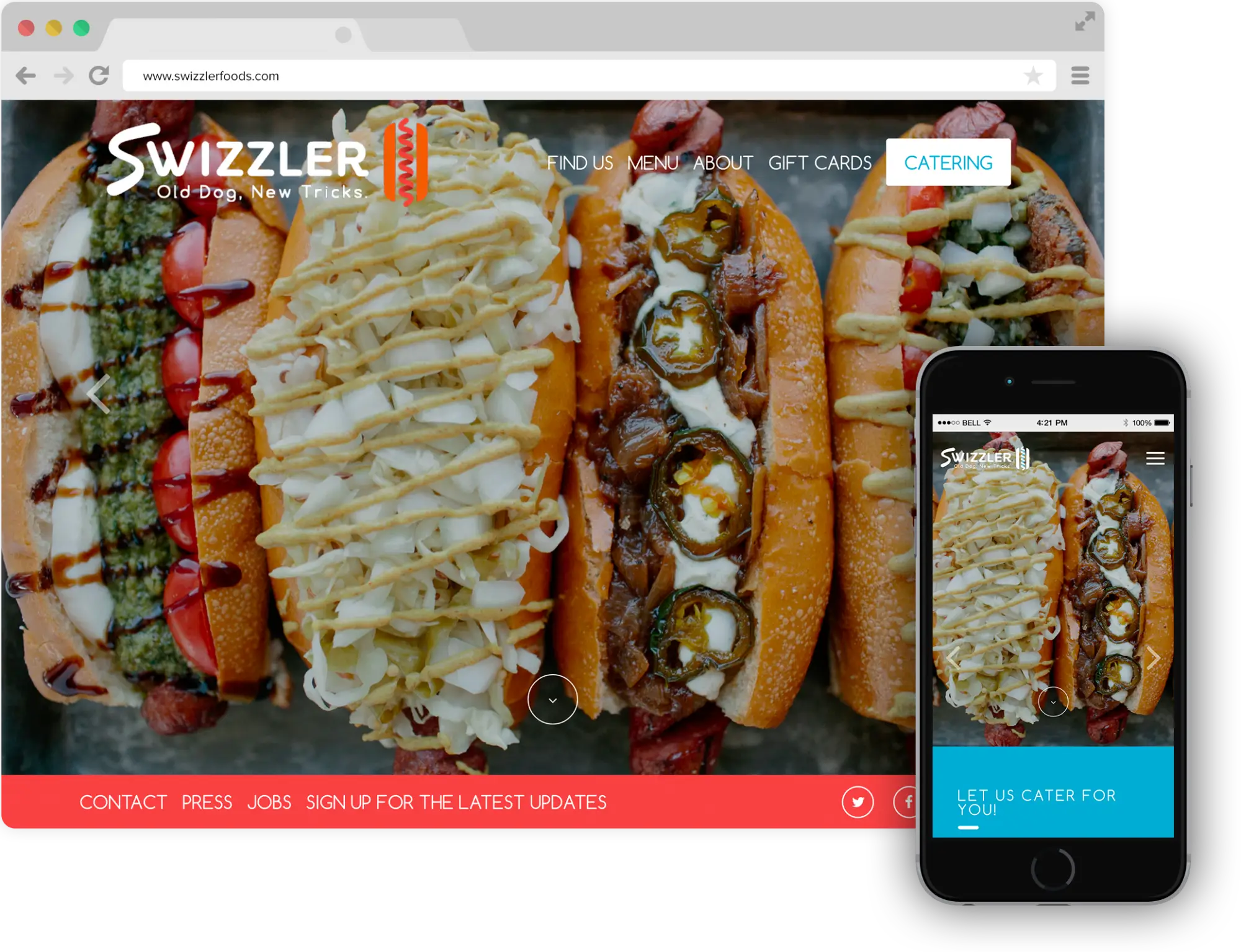 Screenshot of swizzler's website