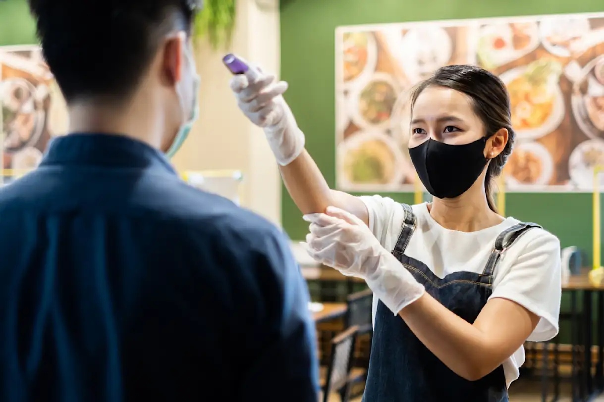 Restaurant staff are subject to temperature check prior to a scheduled shift