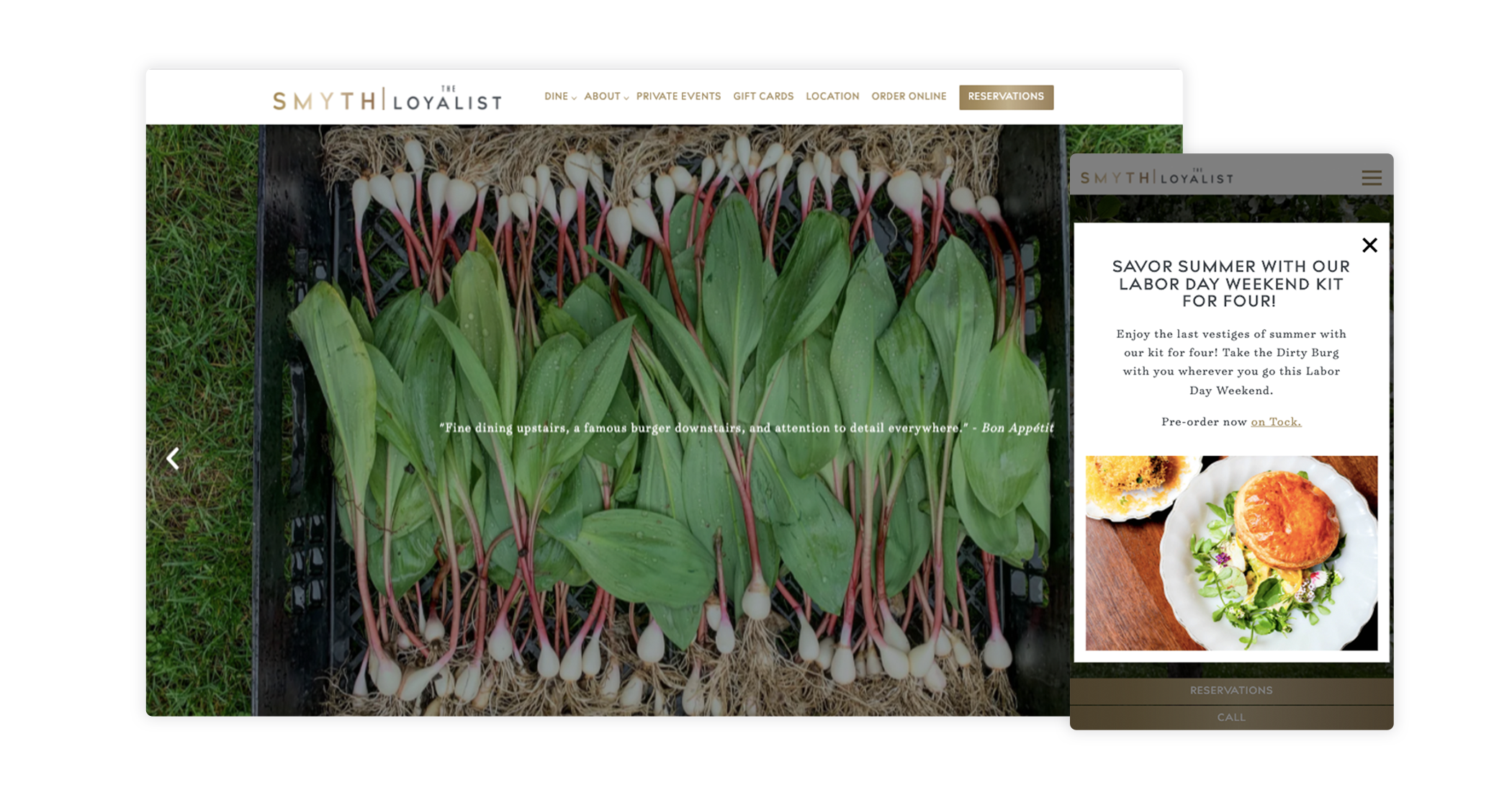 a screenshot of the website for smyth and the loyalist