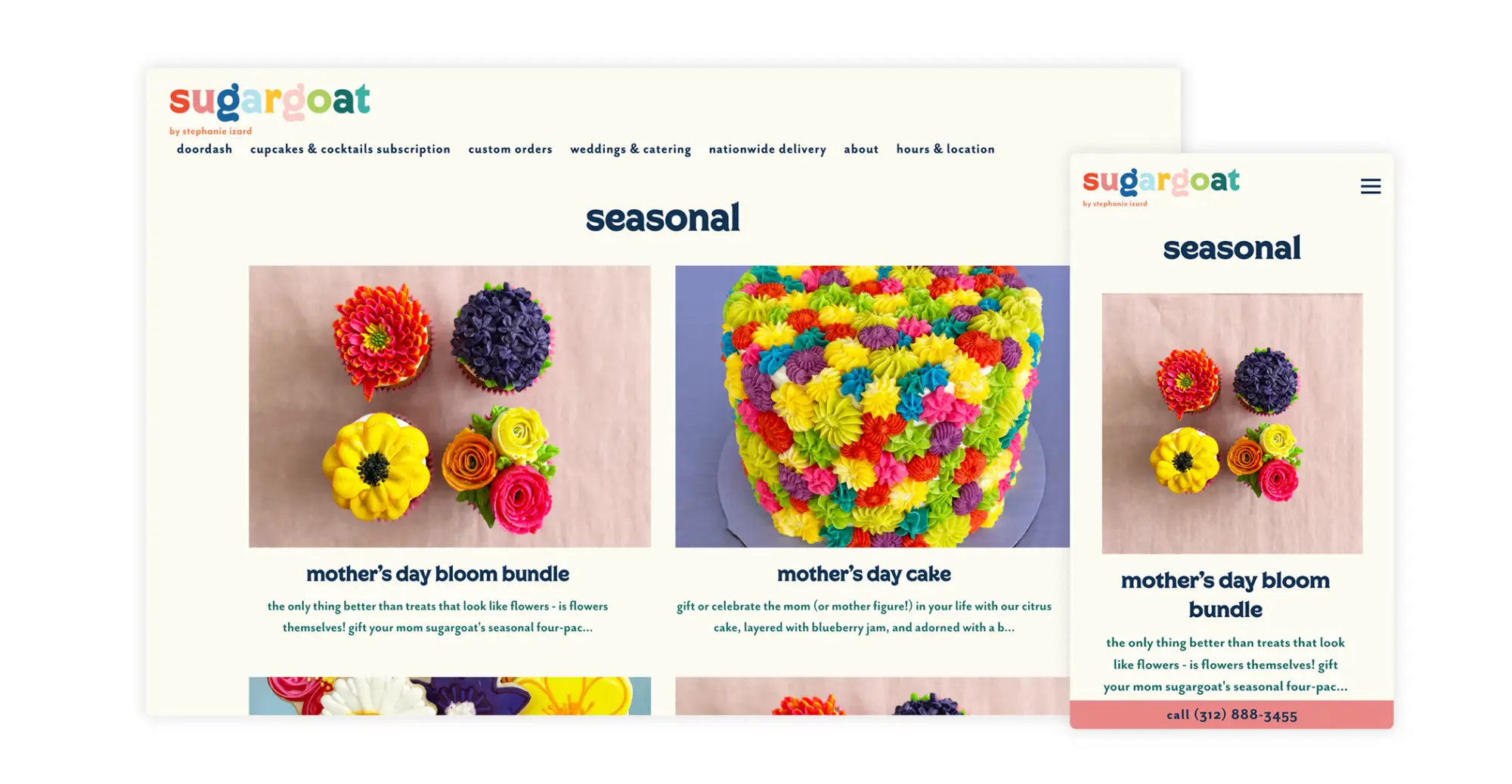 Example of a online catering store for restaurants