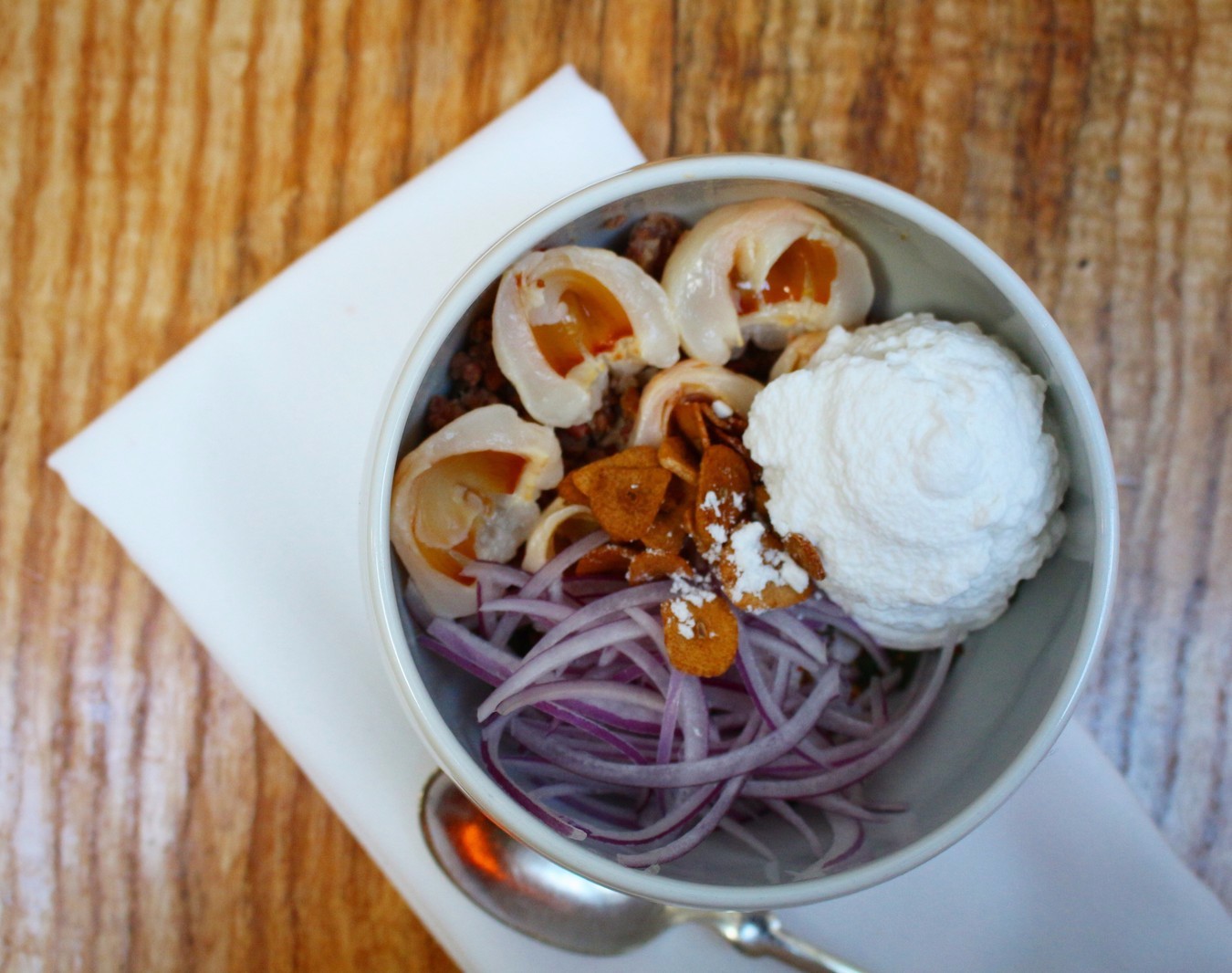 a plate of food on a table