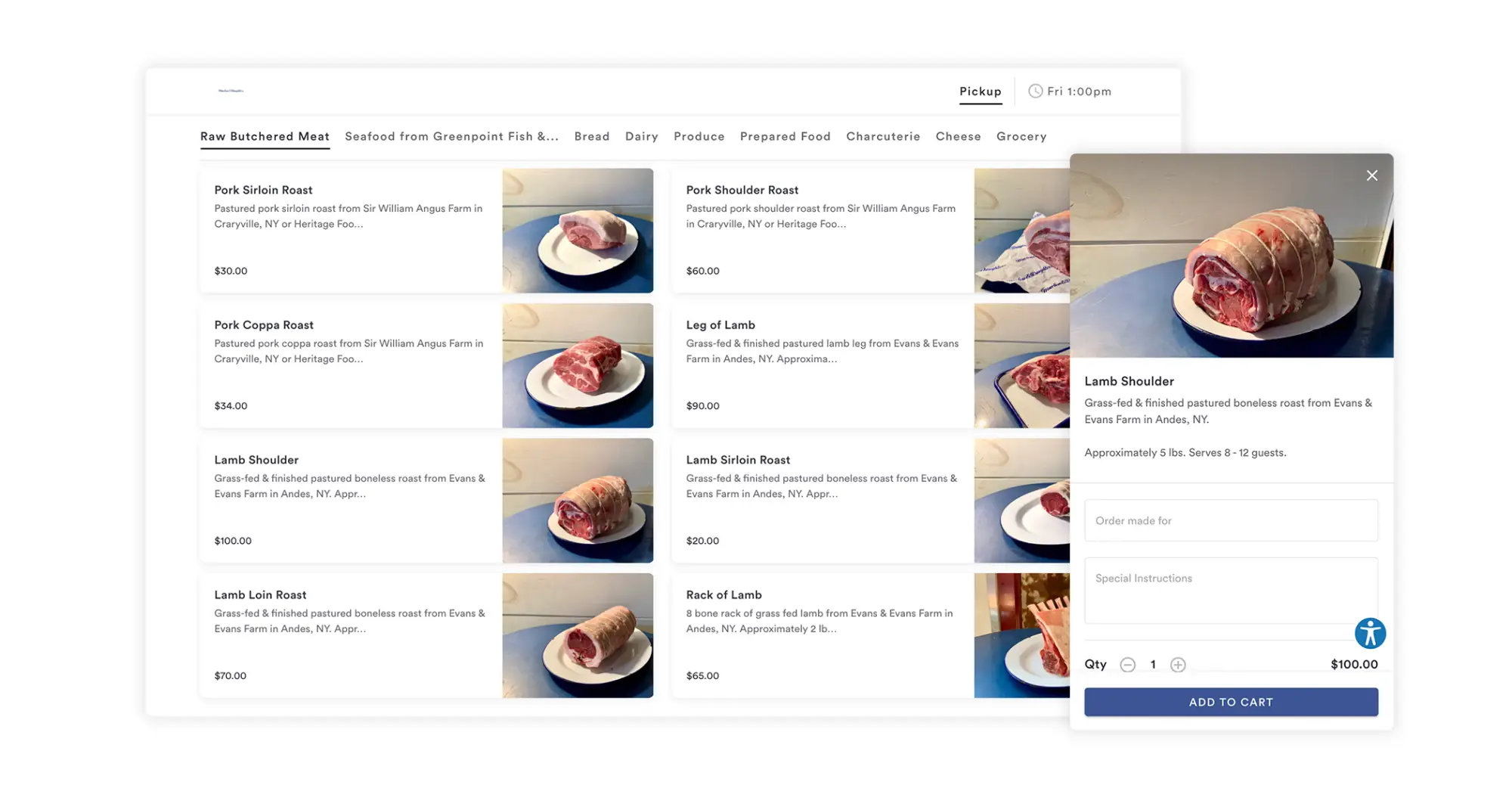 online ordering for marlow and daughters