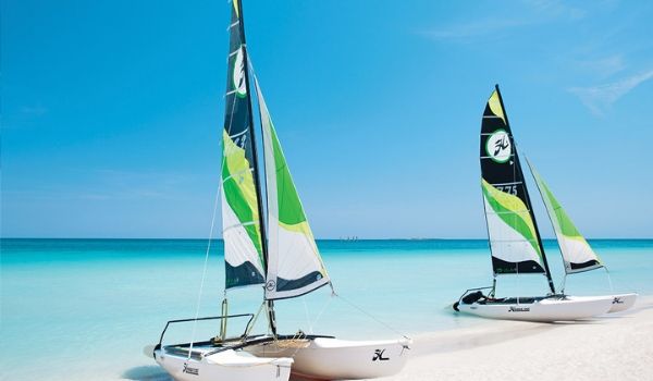 Catamarans on the shore of Varadero Beach