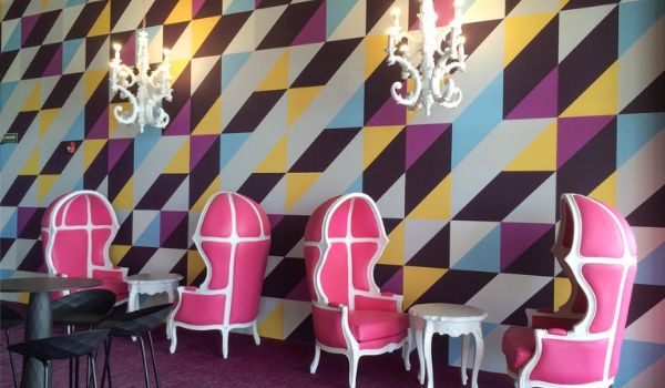 Stylish furniture inside swanky nightclub