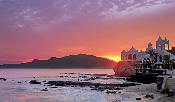 Vue du Malecón au coucher du soleil