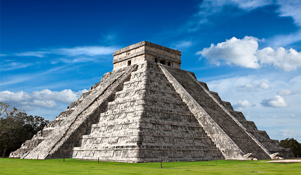 Ancient Mayan pyramid at Chichen Itza