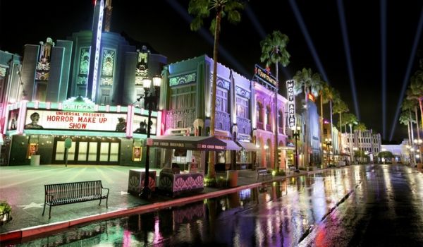 Universal’s CityWalk at night
