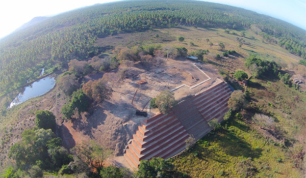 Site archéologique de Zihuacan vu des airs
