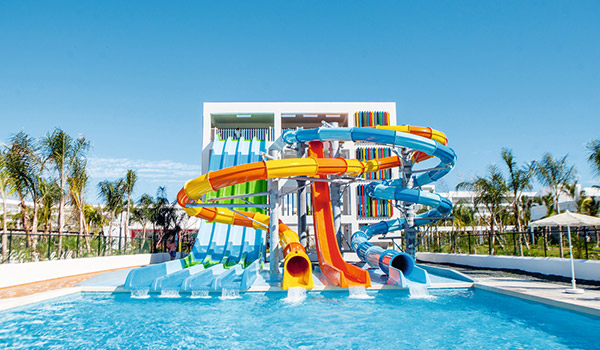 Water slides at Riu Republica