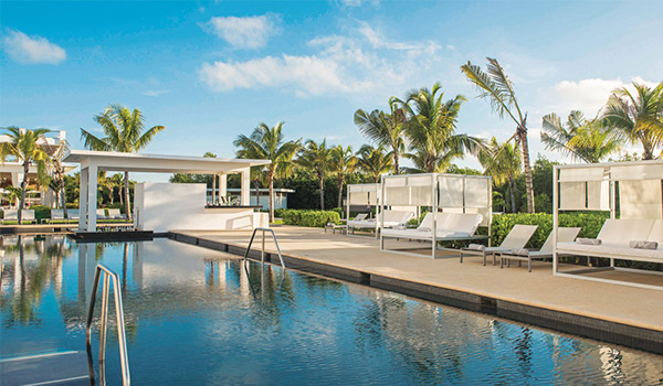 Pool and shady cabanas