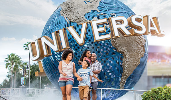 Universal Orlando sign by the river