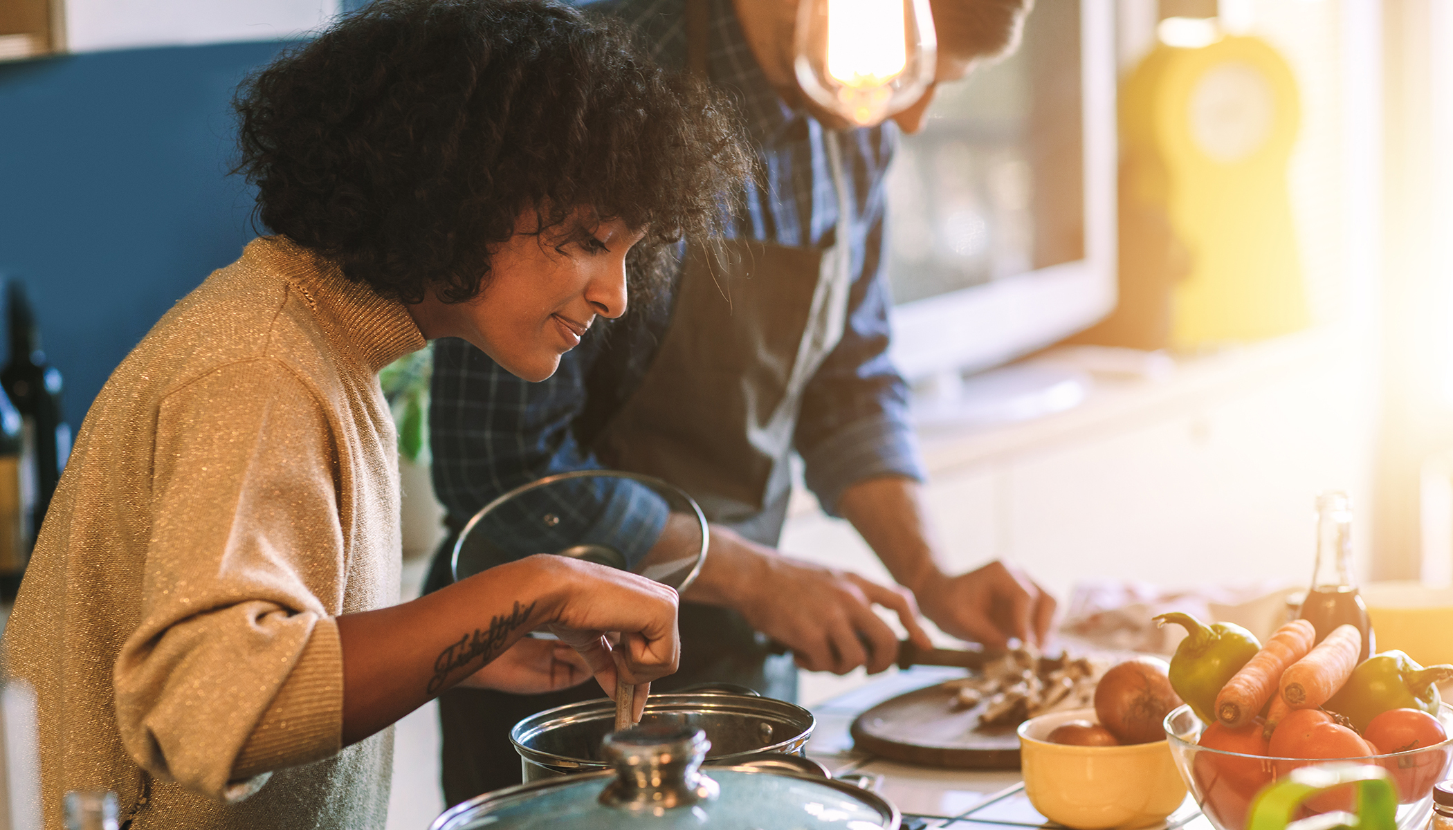 Family Cooking At Home