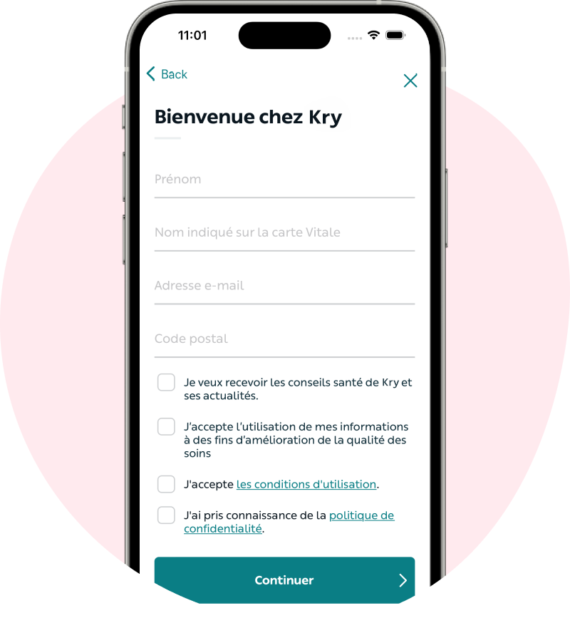 Inscription application Kry