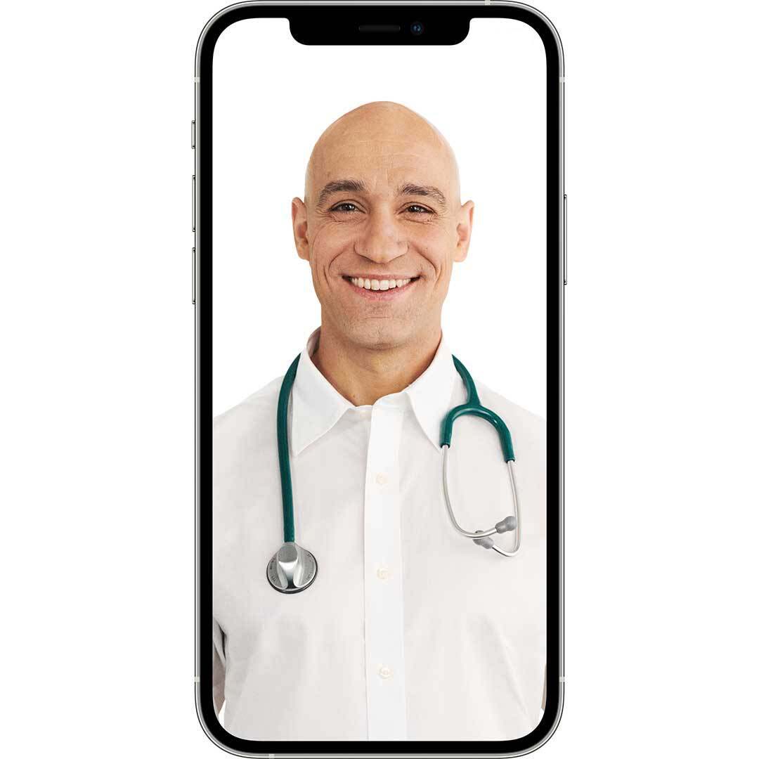Livi doctor in an iPhone 