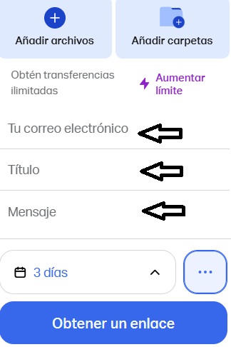 paso 5 WeTransfer Link