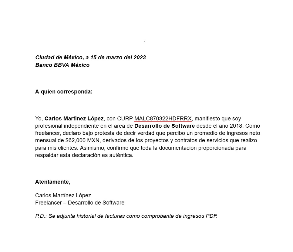 ejemplo carta 1