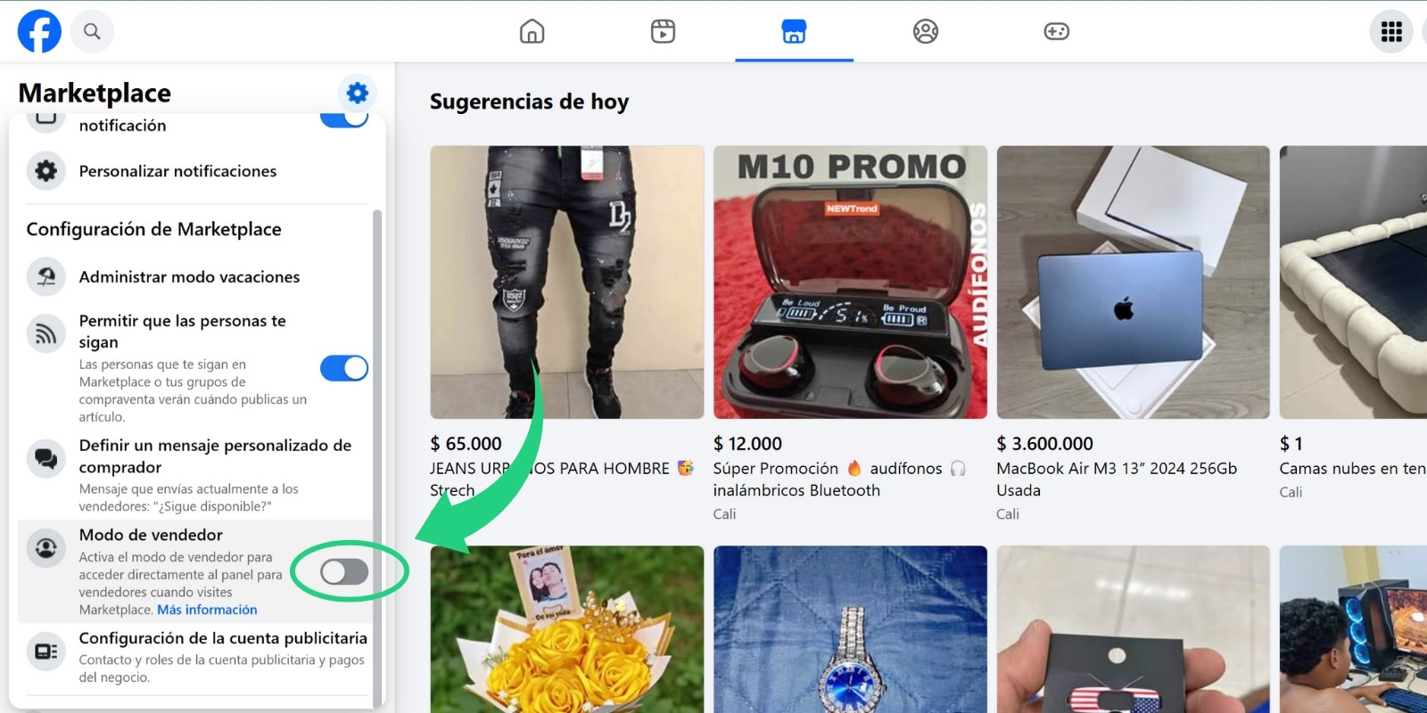 FACEBOOK MARKETPLACE MODO VENDEDOR
