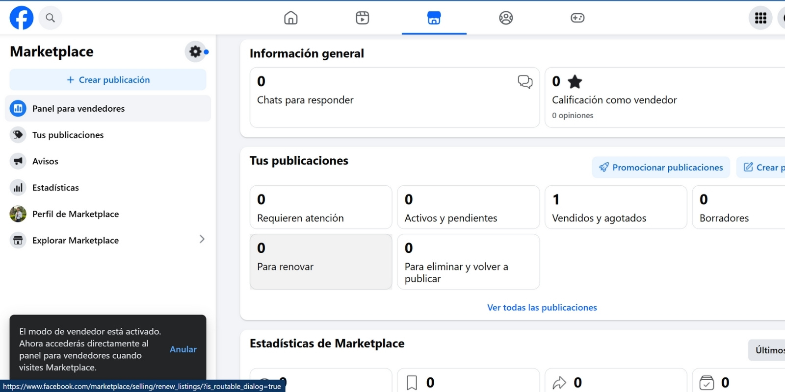 FACEBOOK MARKETPLACE PANEL VENDEDOR