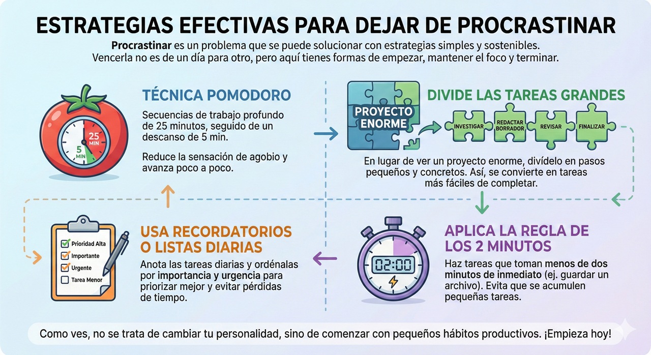 Estrategias para dejar de procrastinar