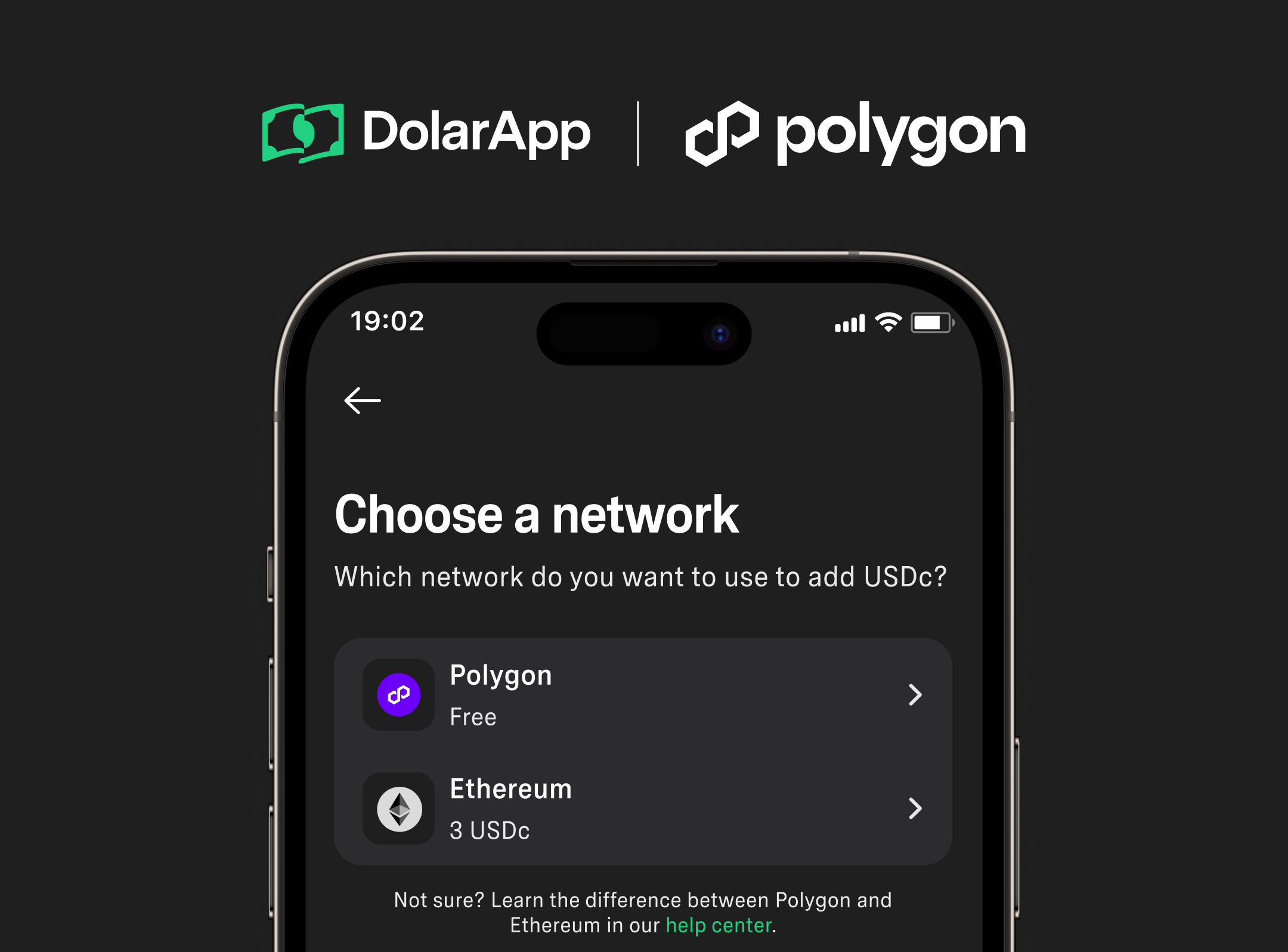 USDc top-ups on Polygon PoS