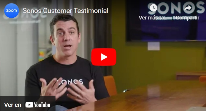 Example of a video testimonial from Zoom