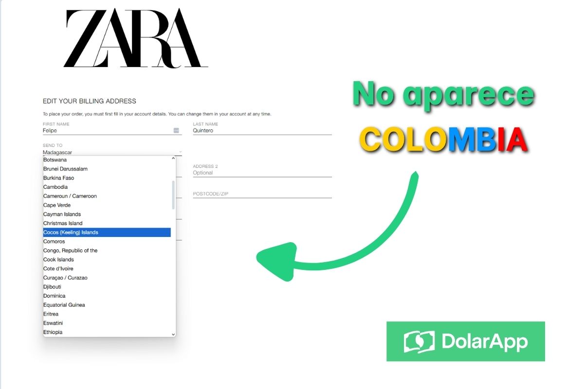 ZARA USA A COLOMBIA