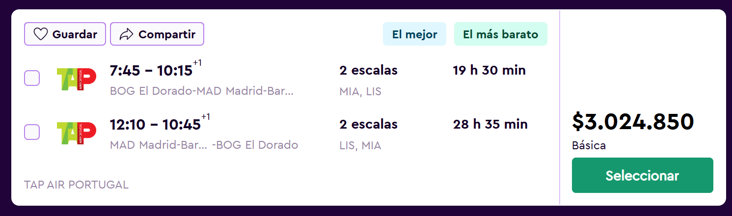 Momondo horarios