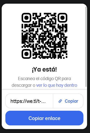 paso 8 WeTransfer Link