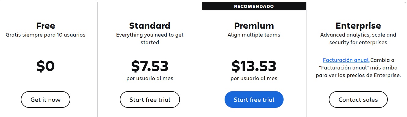 PRECIOS JIRA