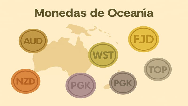 Monedas de Oceanía: ¿Cuál se usa en cada país?